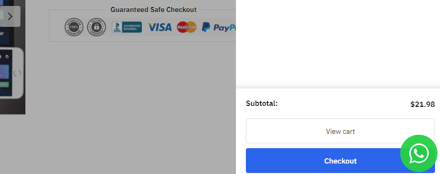 click on the View Cart button